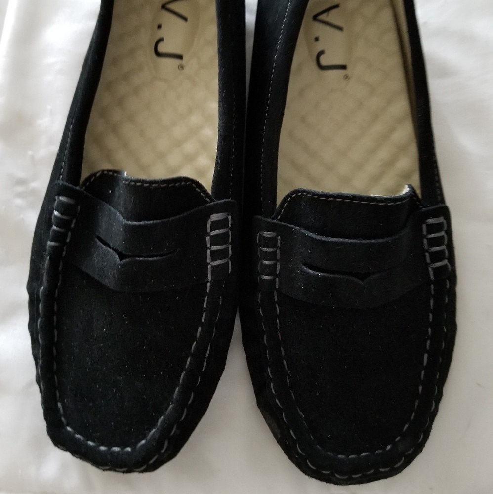 VJ black driving moccasins